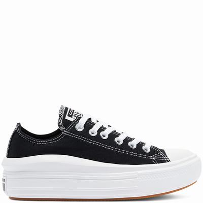 Converse Canvas Color Chuck Taylor All Star Move - Naisten Tennarit - Mustat/Valkoinen